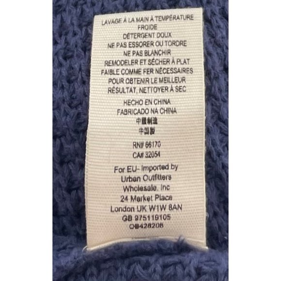 Free People Women's Size Large Dark Purple Cold Shoulder Sweater - Picture 4 of 6